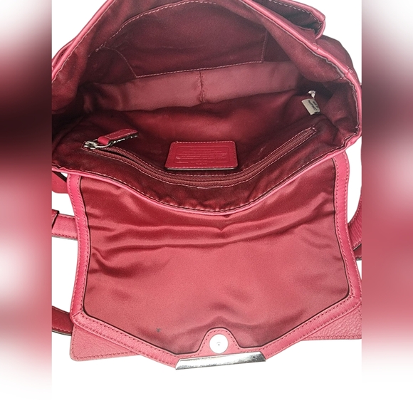 COACH Taylor leather Mini Flap Crossbody, Berry - Picture 7 of 8